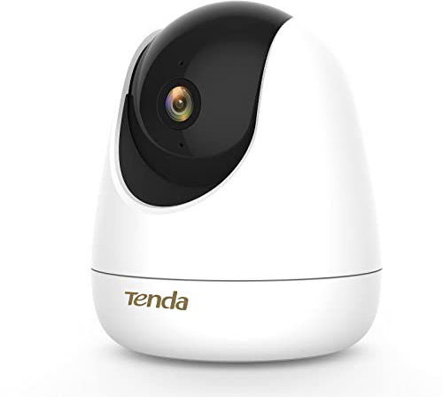 Tenda CP7 Telecamera WiFi Interno 2K+, 360° PTZ Videocamera Sorveglianza 4MP, Audio Bidirezionale, Rilevamento Umano/Movimento, Visione Notturna, Tracciamento delle Persone, Micro SD/Cloud Storage
