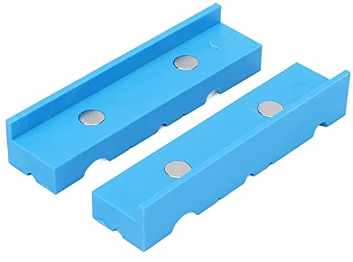 Tornillo De Banco Magnético De 5,5 Pulgadas, Juego De Almohadillas Con Ranura Para Protección De Mordaza Para Sujetar Mordazas Universales, Revestimiento Antideslizante Para Carpintería, Fabricación D