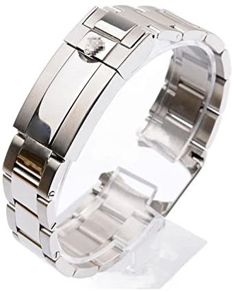 REFKIT Correa de reloj for Rolex for SUBMARINER for DAYTONA, accesorio de reloj con borde de arco de acero inoxidable sólido, correa de reloj for hombre(A)