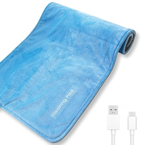 Yanmucy Coperta Termica Cuscinetto Riscaldante USB in Grafene 5 V lavabile in Termoforo Coperte Termiche Morbidi Cuscinetti Riscaldanti per Schiena Collo Crampi Mestruali Sollievo dal Dolore Mestruale