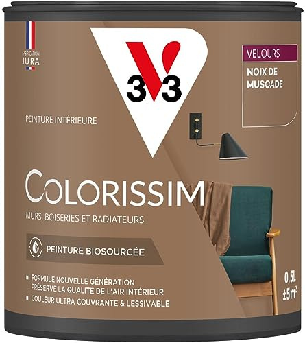 V33 Peinture multi-supports Colorissim® Noix de muscade Velours 0,5L