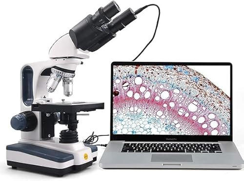 SWIFT SW350B 40x2500x Förstoring binokulär lab microscope forskning kvalitet boiling Pot Head mekaniskt bord med 1,3 MP kamera och Windows/Mac kompatibel programvara