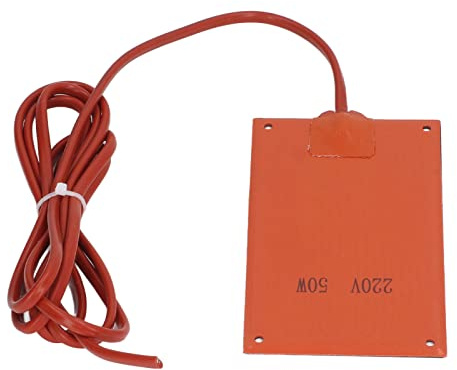 Almohadilla Calefactora de Goma de Silicona, CA 220 V para Almohadilla de Gabinete Eléctrico Calentador de Estera Térmica de Silicona 90x150 Mm (50W)