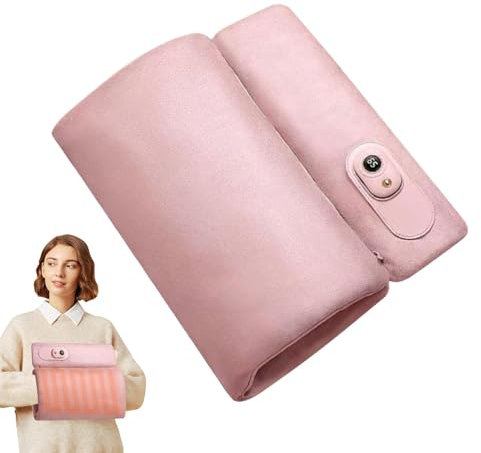 Yaztauho Electric Hot Water Bottle | USB Powered Stomach Heating Pad | Soft Cover Electric Hot Bag with Digital Display, Portable Waterless Heating Bag for Hand Feet Stomach