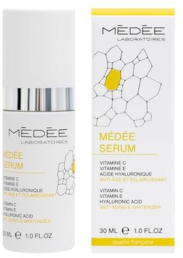 Medee Vitamin C Serum – Antioxidant Formula with Hyaluronic Acid & Vitamin E for Skin Brightening, Hydration, and Wrinkle Reduction – 30ml