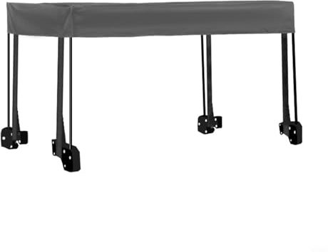 CashMuch Heavy Duty Garden Trolley Canopy Cover Weather Resistant Sun Shade Attachment Foldable Cart Accessory Oxford Material for Camping, Picnicking(Grey)