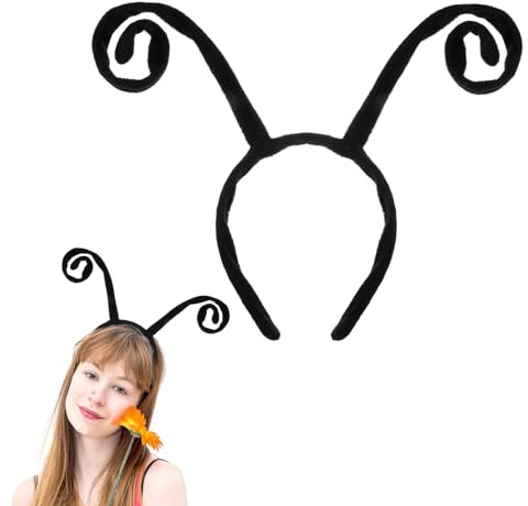 APLZGMG Fjäril givare diadem, justerbart bin-hårband, skalbagge pannband, myror hårband, skalbagge antennkostym för vuxna och halloween kostym tillbehör, karneval tillbehör