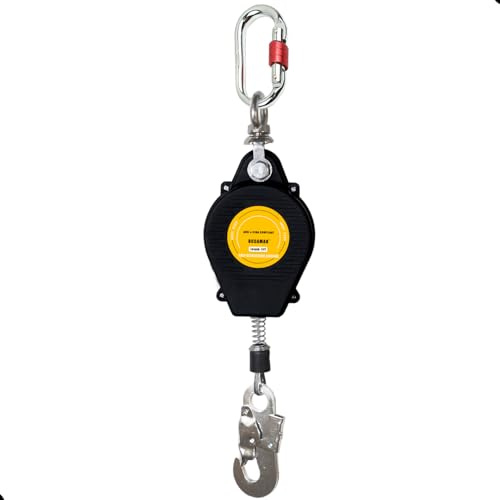 Swivel Top Self Retracting Lifeline, BUCAMAO 11FT Retractable Lanyard, SRL