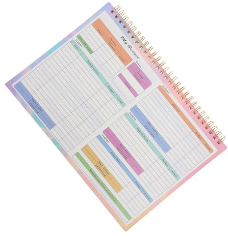 Generic B5 Undated Financial Tracker Ledger Book for Personal Finance Budget Planner Spending Income Expense Record Notebook for Daily Weekly Money Management
