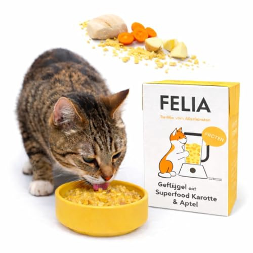 ANIMALUJOS- FELIA Batido de Pollo y Bebida de Ternera para Gatos 3 x 190 g o Mix Alimento Complementario Líquido y Topping Sin Azúcar Añadido Fred&FELIA (3 Unidades, Pollo)
