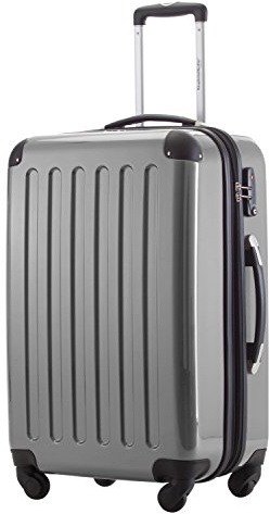 Hauptstadtkoffer ALEX - Expanderbar hårdskalväska 65 cm (74 l) med TSA-lås, robust trolley-resväska med 4 dubbelhjul, silver