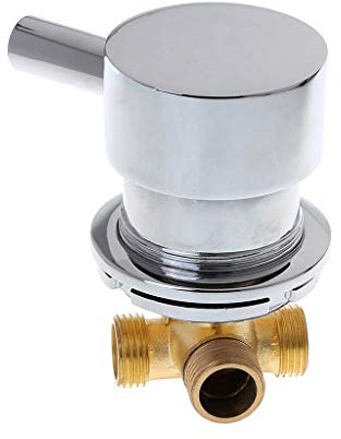 IOOOFU G1/2 Hot & Cold Water Mixing Valve Thermostatic Mixer Two in & One Out Faucet for Shower Room
