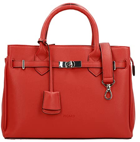 Picard Damen Shopper NEW YORK Rot aus Synthetik Mittel | mit Reißverschluss | Shopper | Alltag