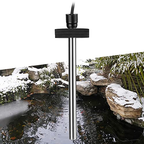 HITOP Riscaldatore per laghetto da esterno, 150 W, 300 W, 600 W, riscaldatore per acquari per piccoli laghetti, stagni Kio, antighiaccio per laghetti, con cavo lungo e schiuma galleggiante