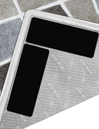 TOYPOPOR 16 Pack Rug Grippers 5'' x 2'', Non Slip Rectangle Rug Pads for Rugs Carpet Runners, On Hardwood Floors Wood Floors and Tiles, Keep Your Rug in Place, Make Corner Flat, Washable and Reusable