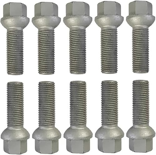 Tracer Hjulskruvar M14 x 1,5 Kulskruv 33 mm R14 10-pack Silvermetall