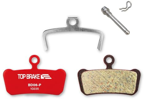 Top Brake Pastiglie freno per mountain bike a disco per AVID Elixar 7/9/ XO SRAM G2 Guide R/RS/RSC | MTB, Discesa| Composto ceramico, versione Performance, rosso (PIN incluso)