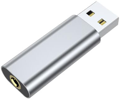 Scheda audio USB esterna - Convertitore audio USB, Adattatore audio USB | Scheda audio da 3,5 mm per PC Plug and Play, interfaccia audio USB portatile, adattatore per cuffie USB unive
