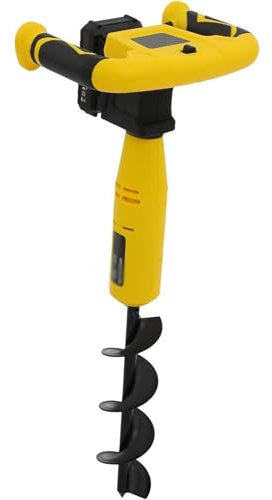 ANGDI Tarière électrique pour poteaux, tarière de clôture sans Fil pour Le Jardinage, Outil de Jardinage Portable avec Fonction de Marche arrière et Foret, Outil de Plantation d'arbres