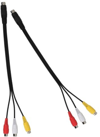OSOLADY 4-Pin S-Video to 3RCA Video Adapter Cable 2-Pack High-Definition Video Cable for Home Theater and TV Compatible Standard Devices
