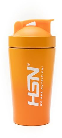 HSN Shaker We Are Nutrition! Acero Inoxidable | 500ml | Naranja | Vaso Mezclador con Óptimo Sistema de Mezclado en la Tapa (BPA Free) | Cierre Anti-Fugas | Sin Olores | Fácil Limpieza