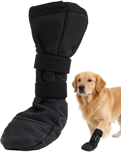 Dog Wound Recovery Boot, Dog Boot for Paw Injury & Wound Protection, Dog Shoe Dog Paw Protector from Licking Wounds Surgical Recovery Protections, (Single Boot) (Black, XL)