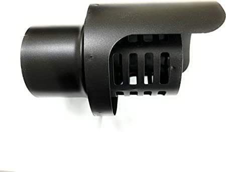 Cappello terminale para estufa de pellets con salida de pared D 100 de acero inoxidable pintado de negro opaco