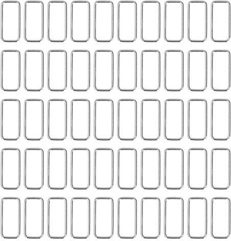 Metallringar, utmärkt material 50 delar spännringar Brett användningsområde för att göra plånböcker bälten, ryggsäckar, handväskor och resväskor(3x38x15mm)