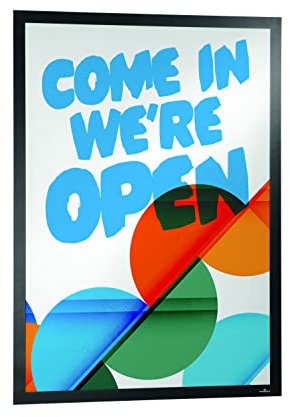 Durable Info-Rahmen Duraframe Poster 50 x 70, selbstklebender Plakatrahmen, UV-beständig, 1 Stück, schwarz, 505401