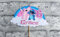 Stitch and Angel Personalised Cake Topper - Birthday Rainbow glitter