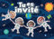 Edition Colibri 10 Einladungskarten Astronauten auf Französisch für einen Kindergeburtstag oder für eine Weltraum-/Cosmos-Party von (11134 FR)