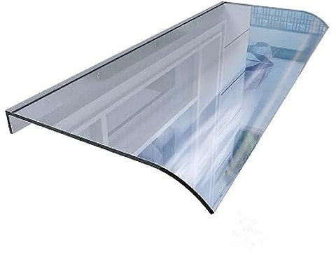 kefu01 Auvent de Porte et Fenêtres Extérieure,Terrasse Toit Abri,Marquise de Porte d'Entrée Invisible,Auvent de Porche,Marquise en Polycarbonate Transparent,pour Garages,Trottoirs (40x130cm/16 x51)