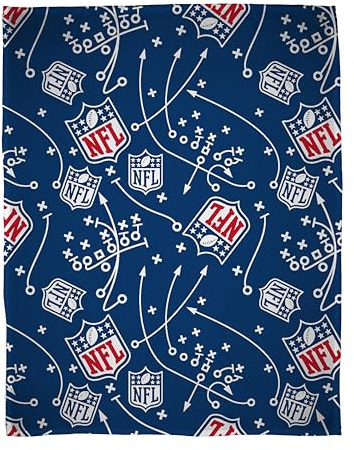 NFL National American Football League Officially Licensed Fleece Throw Blanket | Super Soft, Iconic Cross Design | Warm Super Soft Feel Throw | Perfect for Home, Bedroom, Sleepovers & Camping