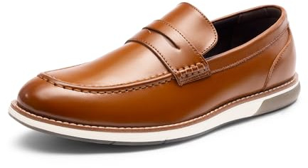 Bruno Marc Men's Dress Penny Loafer Slip-on Shoes, Comfortable Walking and Business Shoes,Size 9,Brown,SBLS2414M
