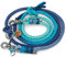 Matibuli Hundeleine Blue Ocean, Blau, Türkis aus Baumwolltau, Tauleine mit Scherenkarabiner für mittelgroße Hunde ab 8 Kg