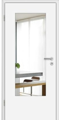 HORI® Zimmertür Basic Basic CPL weiß ohne Glas | Innentüre, Türblatt, passende für alle Standard Zargen mit DIN Größe | 1985 x 860 mm I DIN Links