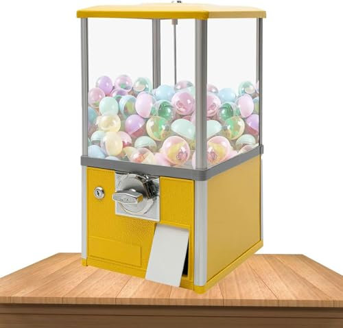 LYJYUJIE Máquinas expendedoras para Empresas, máquina Comercial de chicles de Caramelo, máquina expendedora de Monedas de 25 céntimos, máquina dispensadora de Caramelos con cerraduras~/