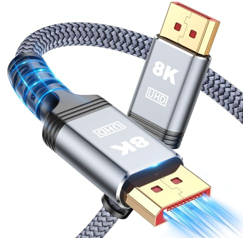 iYavvort DisplayPort Cable 1.4, [VESA Certified] 8K 4K DP Cable 3.3ft, Display Port Cable [8K@60Hz, 4K@144Hz, 2K@240Hz, 32.4Gbps], High Refresh Rate for Gaming Monitor, HBR3, HDR (3.3 Feet)