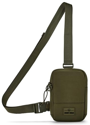 Johnny Urban Brusttasche Herren & Damen Grün - Arthur - Sling Bag mit verstellbarem Gurt für Freizeit, Festival, Urlaub - Umhängetasche mit Platz für Handy, Schlüssel, Geldbörse