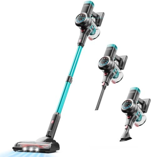 Aspirateur et aspirateur SmartVac 12, 40Kpa/60Min Aspirateur sans Fil LED Écran, Silencieux, Puissant, Pratique, pour Tapis, moquettes et sols durs