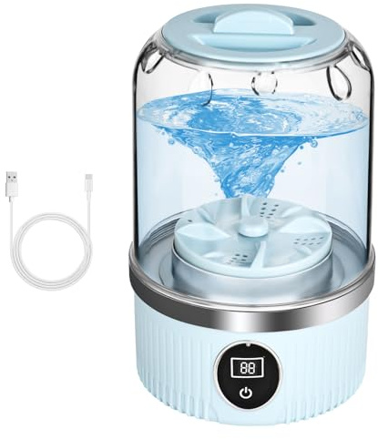 DMJJSD Portable Washing Machine, With a USB mini Washing Machine, 600 g Tragbare Underwear Washing Machines, Suitable for travel camping dormitories (blue) [Energy Class G]