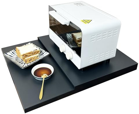TYUKXJH Utensilios De Cocina Deslizantes para Horno De Microondas,47x36cm Bandeja Deslizante De Acero Al Carbono, Estante Organizador Extraíble para Preparar,Guardar Objetos Pequeños Y Más Fácil