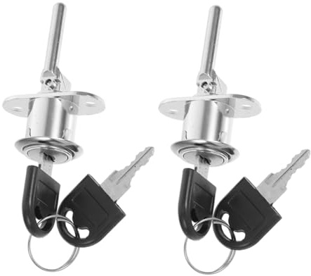 ORFOFE 2 pièces Lot de Serrures de Tiroir Métalliques avec Clés Système Triple Verrouillage pour Bureau et Meubles Verrouillage Sécurisé pour Armoire Placard et Classeur