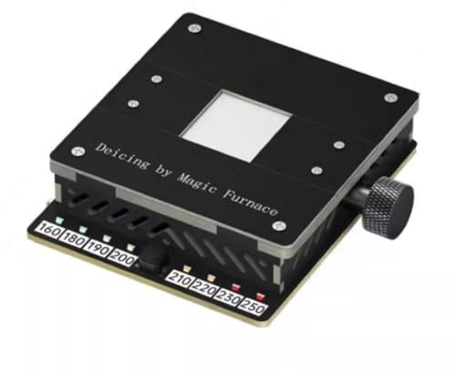 Gettimore Station de dessoudage IC Chip avec préchauffeur et retrait de colle, cartes mères pour téléphone et ordinateur, température réglable 160 C250, pour fixation à double pince, indicateur de