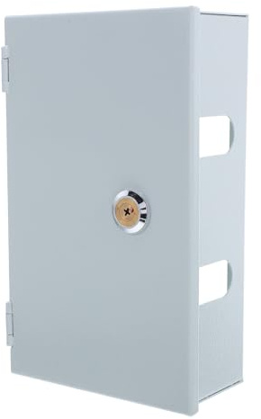 SEWACC Boîtier de Prise Électrique Métallique Étanche 86 Mm 2 Positions avec Serrure, Coffre de Prise Extérieure Verrouillable pour Recharge de Véhicules Électriques, Montage Invisible