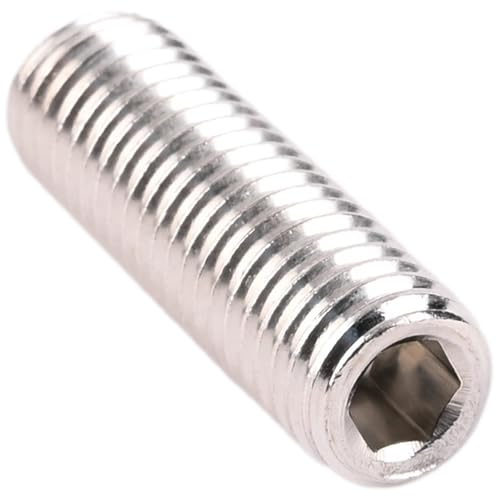 Gewindestifte M12 x 50 mm (ISO 4026) | Edelstahl A2 V2A Rostfrei | Innensechskant Kegelkuppe | 10 Stück