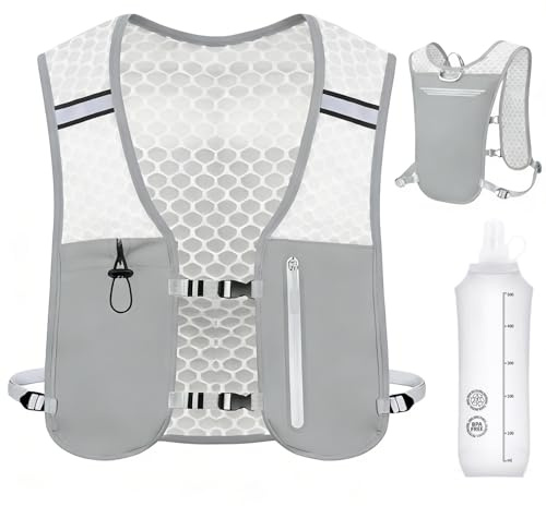 Kartoiy Running Vest Women with Water Bladder, Adjustable Running Hydration Vest Mens, Lightweight & Breathable Hydration Backpack for Trailrunning Hiking Marathon Cycling