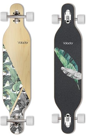 Volador Longboard Freeride Complete Cruiser de 106.7 cm (Drop Through Deck - Camber cóncavo) (árbol de plátano)