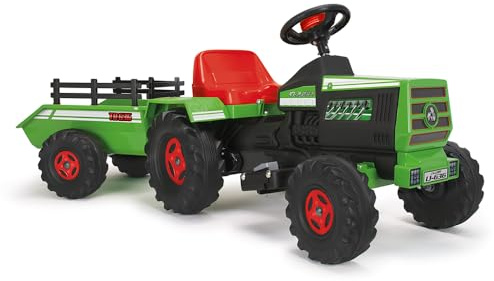 Tractor Eléctrico Infantil Basic 6V – Vehículo a Batería para Niños 1 Año 2 Años 3 Años con Remolque - Pedal Acelerador - 3 km/h – INJUSA