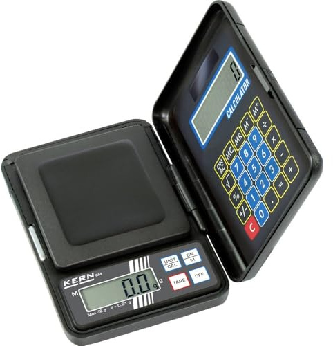 KERN fickvåg CM 150-1N (viktområde max. 150 g, läsbarhet 0,1 g, med integrerad kalkylator, inklusive batterier)